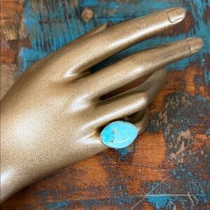 Jes MaHarry diamond shaped turquoise ring. New with tags.